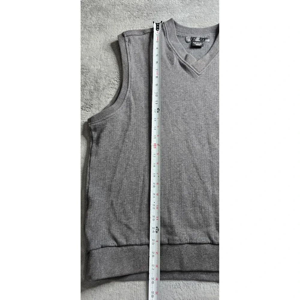 Nike Golf Vest Mens XL Grey V-Neck Cotton Swoosh Casual Preppy Y2K